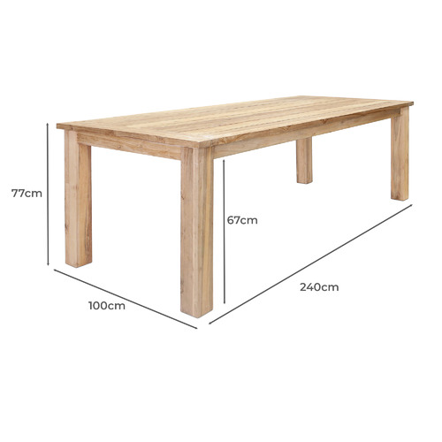 Oxford Reclaimed Teak Outdoor Dining Table