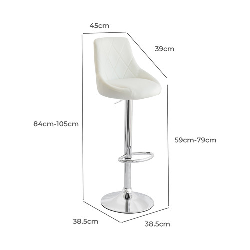 Cassini Faux Leather Adjustable Barstools