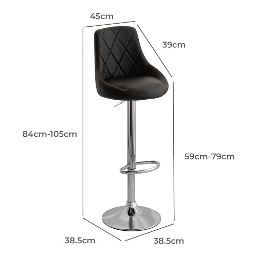 Cassini Faux Leather Adjustable Barstools
