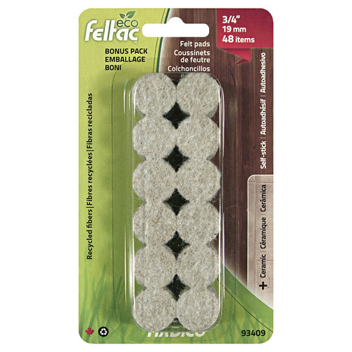 48 Piece 1.9cm Felt Floor Protector Pads