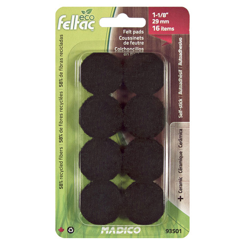 16 Piece 2.9cm Felt Round Floor Protector Pads