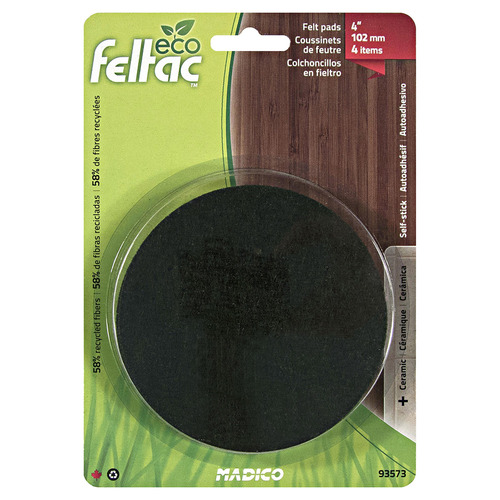 4 Piece 10.2cm Felt Floor Protector Pads