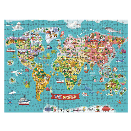 Tookyland 500 Piece World Map Jigsaw Puzzle