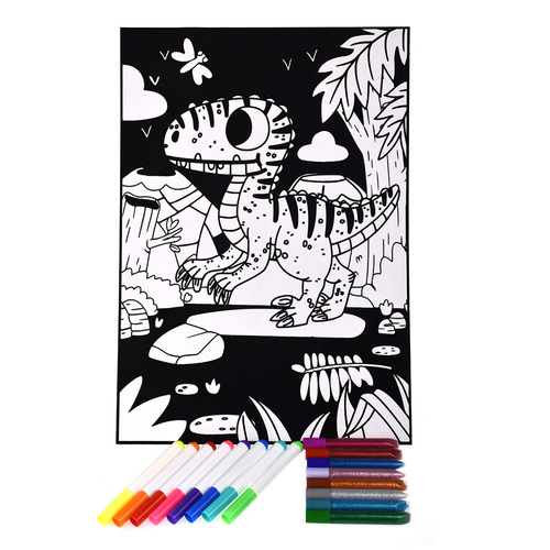 Tookyland 17 Piece Dinosaur Colouring Craft Kit