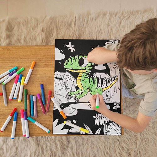 Tookyland 17 Piece Dinosaur Colouring Craft Kit