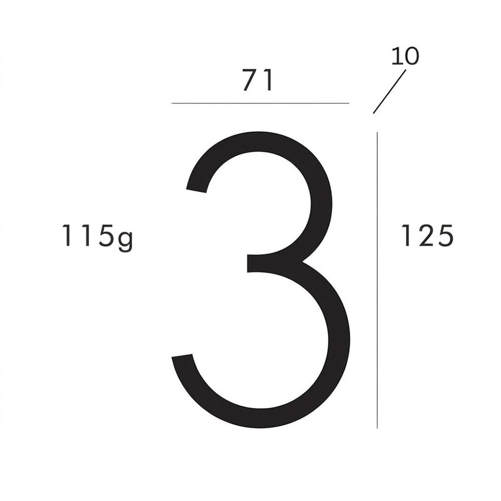 Zinc Alloy Floating House Number