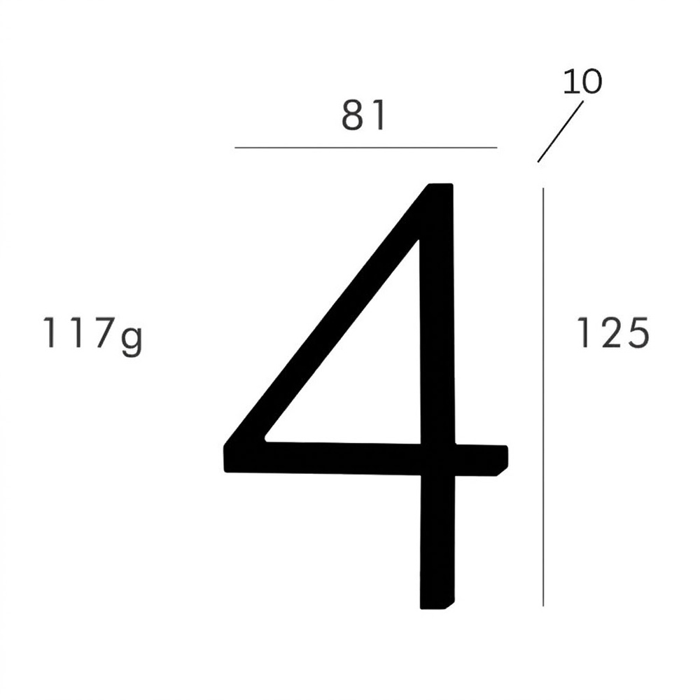 Zinc Alloy Floating House Number