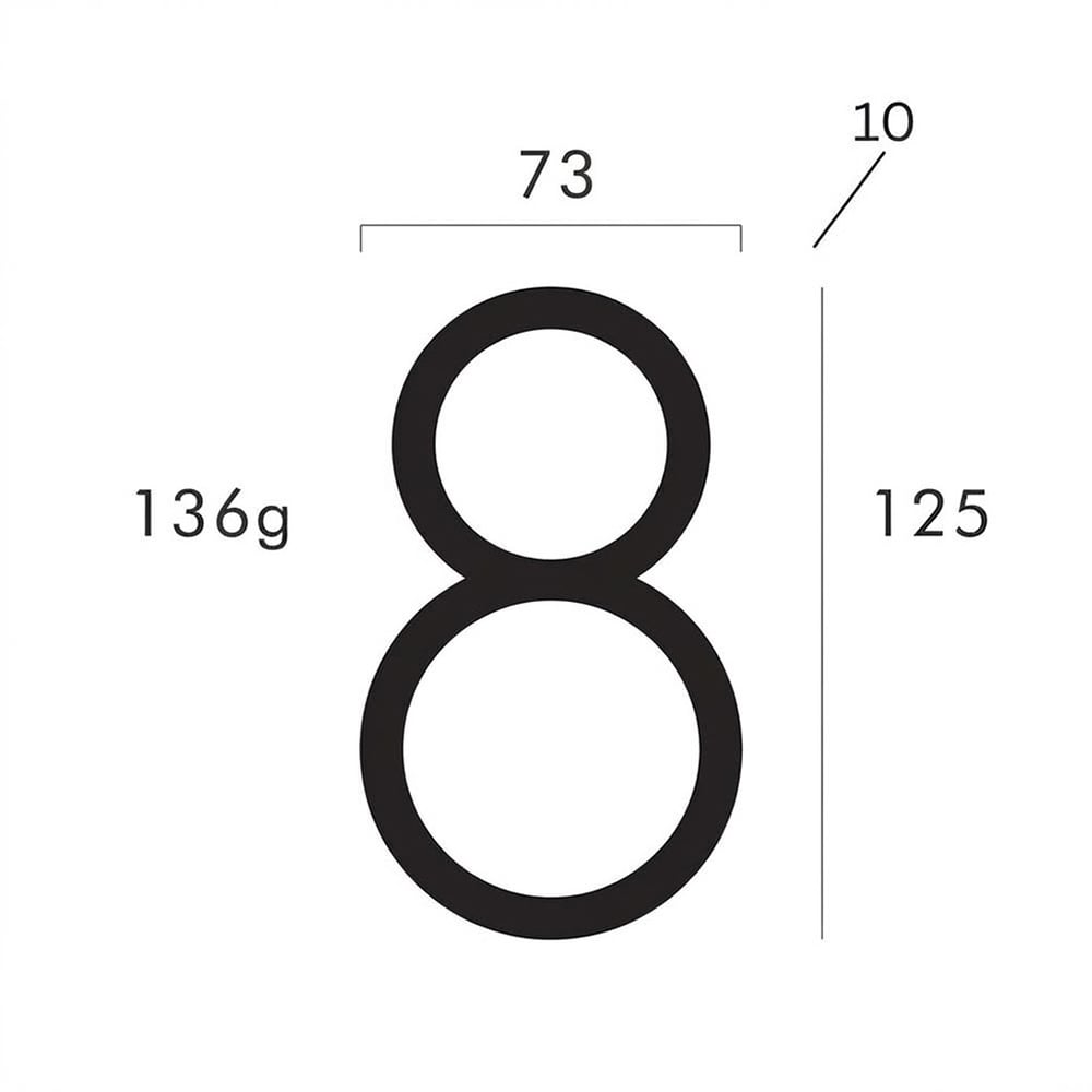 Zinc Alloy Floating House Number