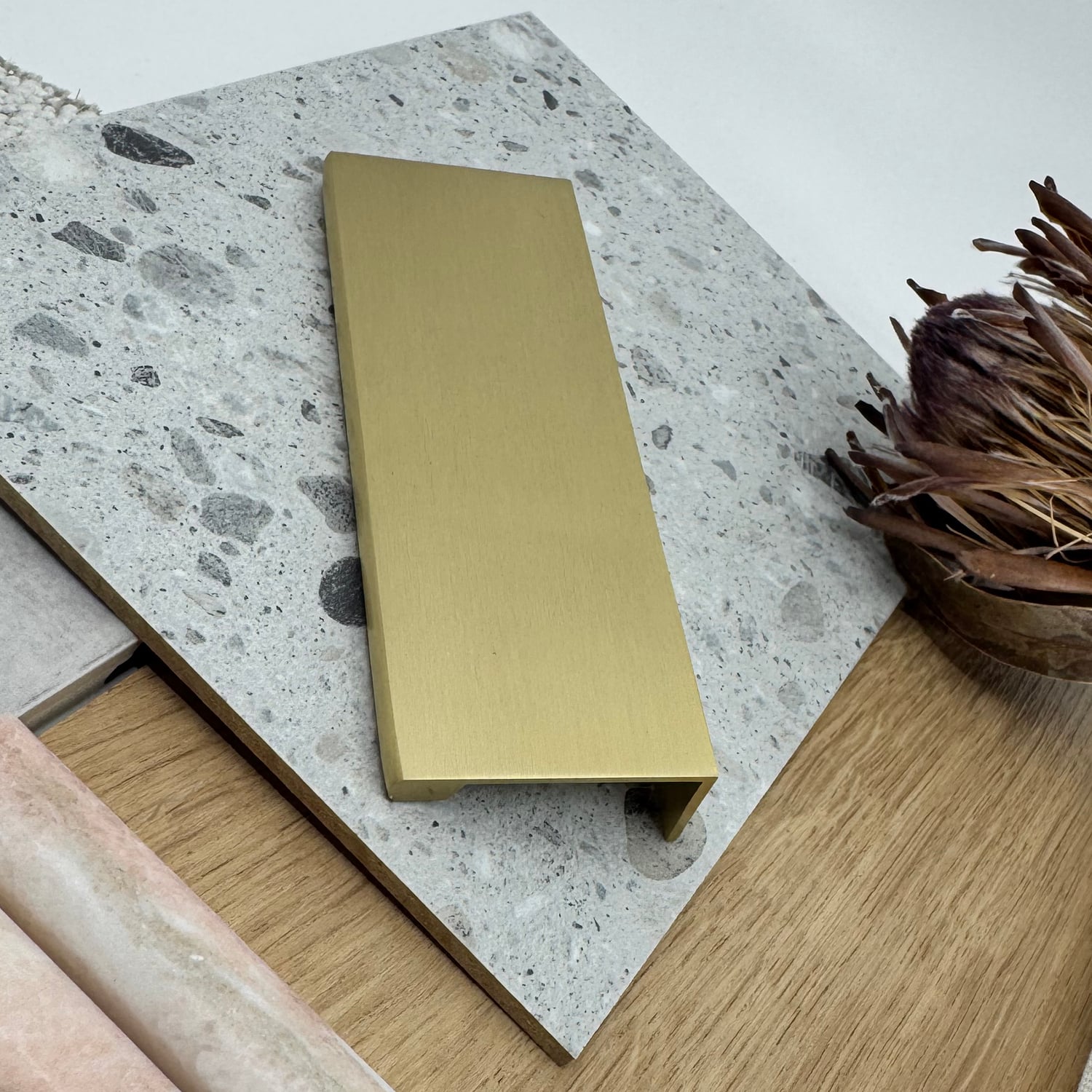 Clovelly Brass Lip Cabinet Handle