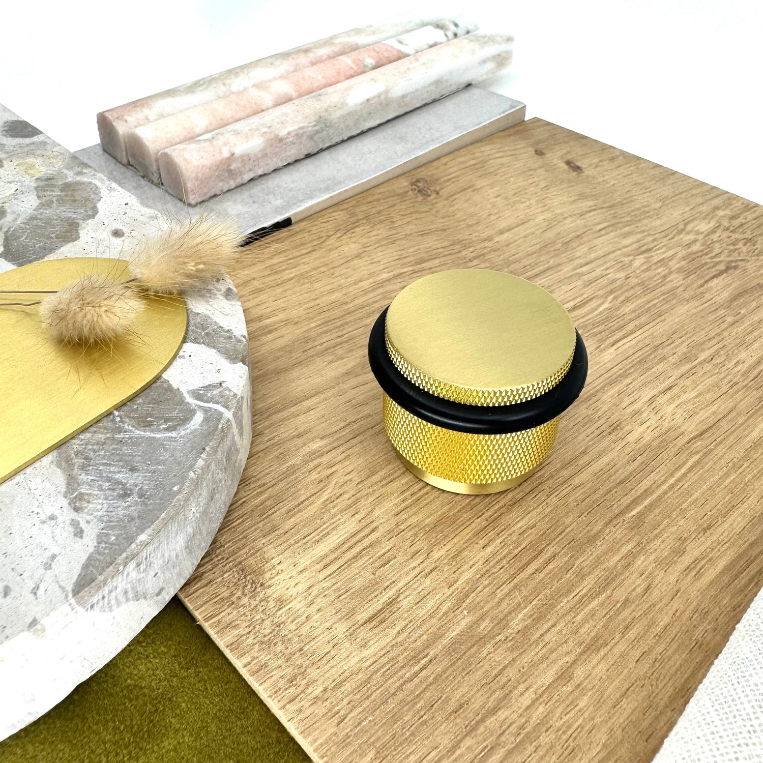 Tamarama Brass Floor Mounted Door Stop