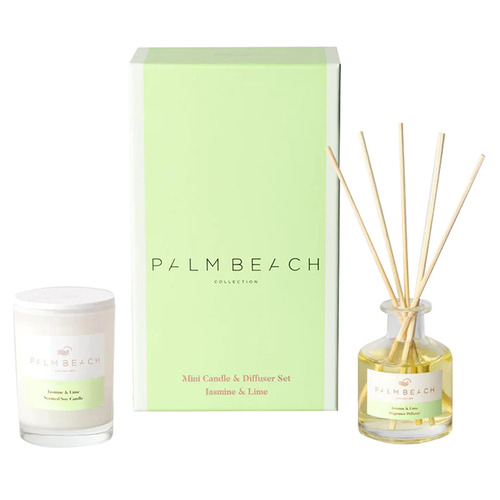 2 Piece Jasmine & Lime Candle & Diffuser Set
