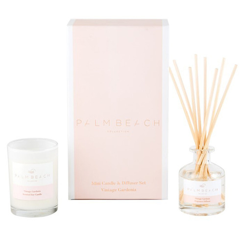 2 Piece Vintage Gardenia Candle & Diffuser Set