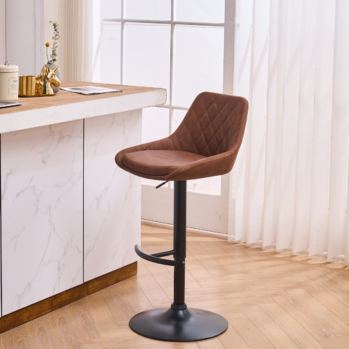 Sheryl Lou Faux Leather Adjustable Barstool | Temple & Webster