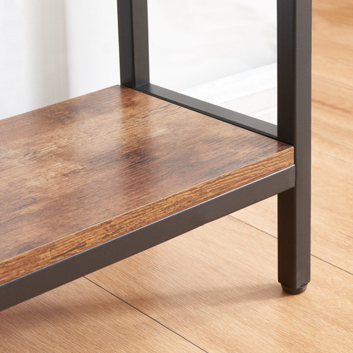 Rustic Brown Ciaran Console Table with Charging Station
