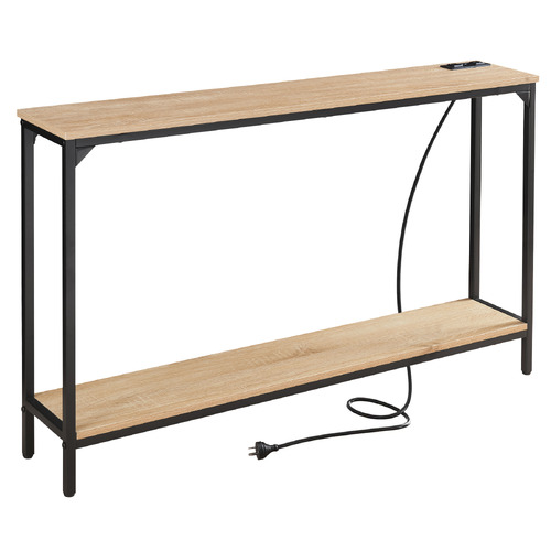 Oak Ciaran Console Table with Charging Station