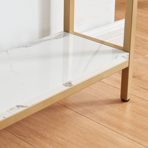 White Ciaran Console Table with Charging Station