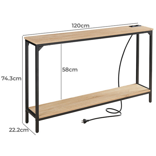 Ciaran Console Table with Charging Station