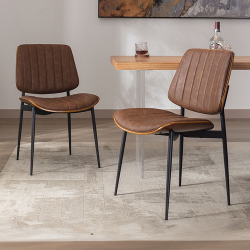 Moore Faux Leather Dining Chairs