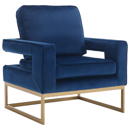 Armani Velvet Upholstered Accent Chair