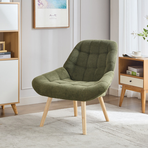 Cassington_Home Olive Green Brittany Rubberwood Accent Chair Temple