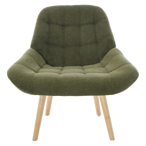 Olive Green Brittany Rubberwood Accent Chair