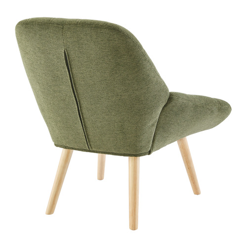 Olive Green Brittany Rubberwood Accent Chair