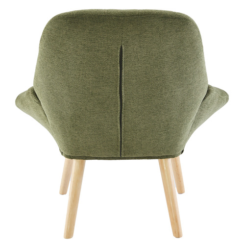 Olive Green Brittany Rubberwood Accent Chair