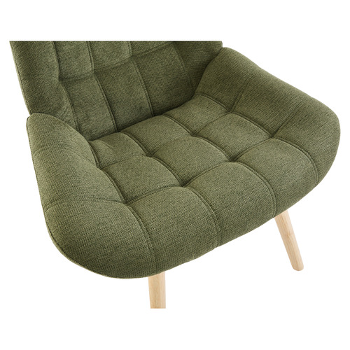 Olive Green Brittany Rubberwood Accent Chair