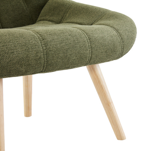 Cassington_Home Olive Green Brittany Rubberwood Accent Chair Temple