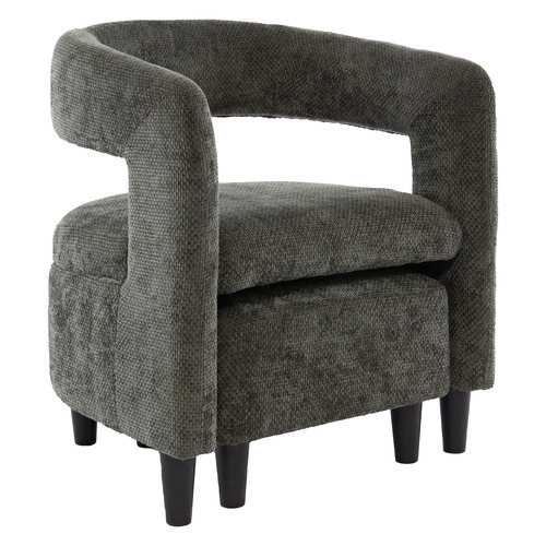 2 Piece Thorin Upholstered Accent Chair & Footstool Set