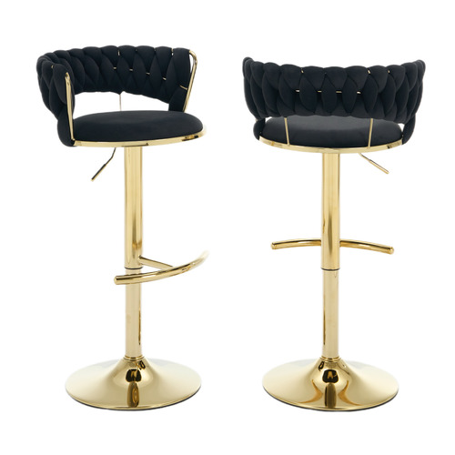 57cm Lennyn Adjustable Velvet Bar Stools