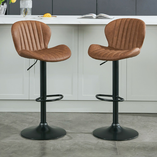 47cm Presley Faux Leather Bar Stools