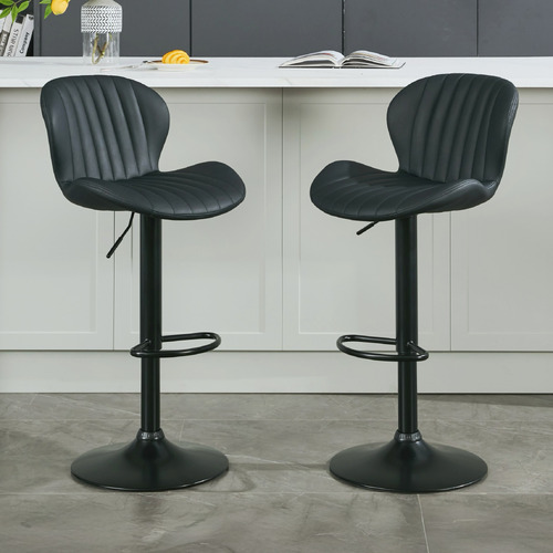 47cm Presley Faux Leather Bar Stools
