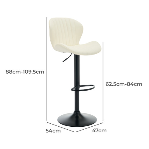 Presley Faux Leather Adjustable Bar Stools