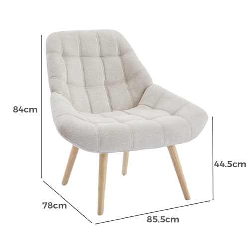 Brittany Rubberwood Accent Chair