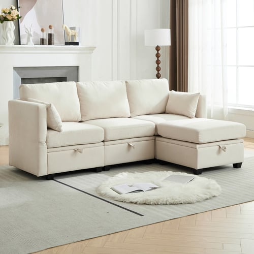 Juno 4 Seater Modular Sofa Set with Ottoman