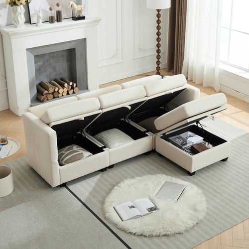 Juno 4 Seater Modular Sofa Set with Ottoman