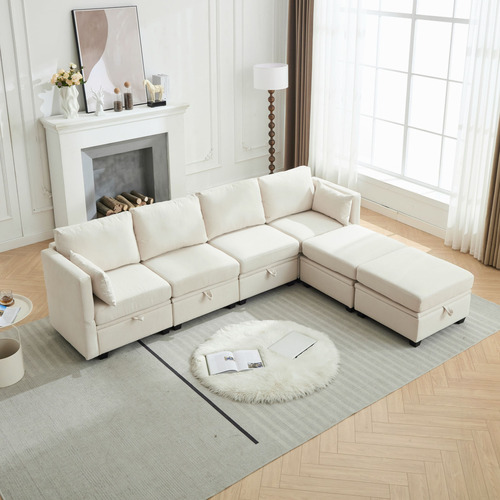 Juno 6 Seater Modular Sofa Set with Ottoman
