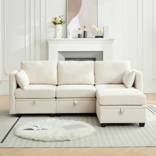 Juno 4 Seater Modular Sofa Set with Ottoman
