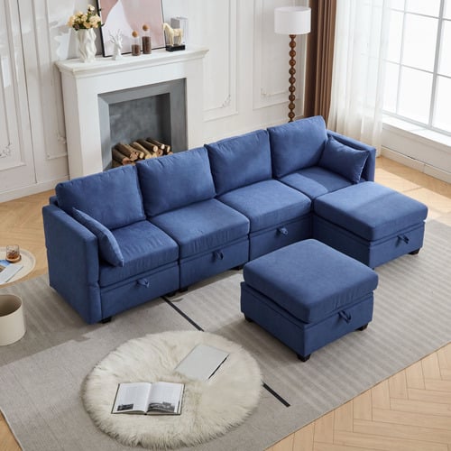 Juno 6 Seater Modular Sofa Set with Ottoman