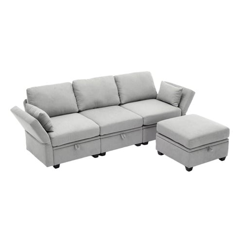 Juno 4 Seater Modular Sofa Set with Ottoman