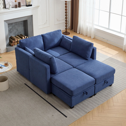 Juno 6 Seater Modular Sofa Set with Ottoman