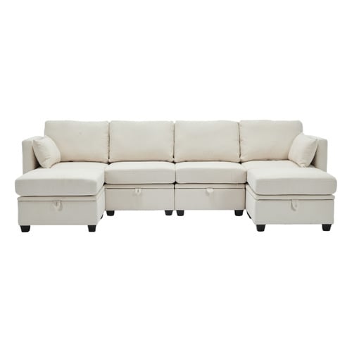 Juno 6 Seater Modular Sofa Set with Ottoman