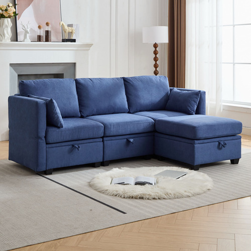 Juno 4 Seater Modular Sofa Set with Ottoman