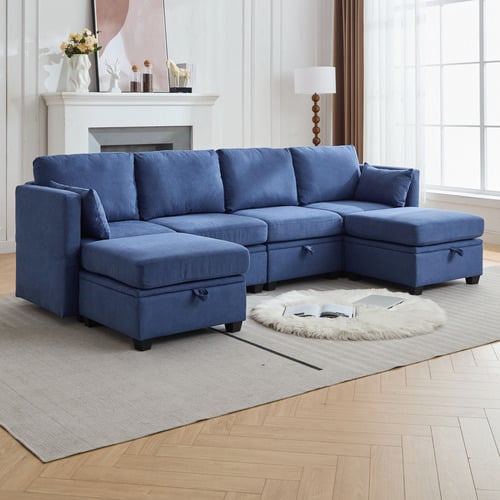 Juno 6 Seater Modular Sofa Set with Ottoman