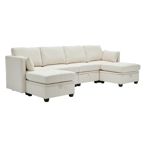 Juno 6 Seater Modular Sofa Set with Ottoman