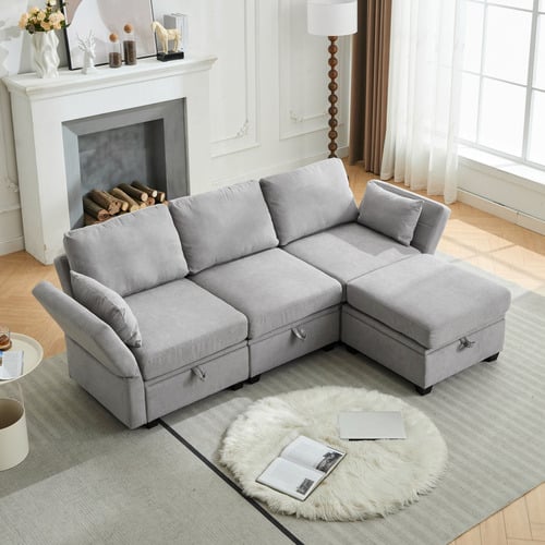 Juno 4 Seater Modular Sofa Set with Ottoman