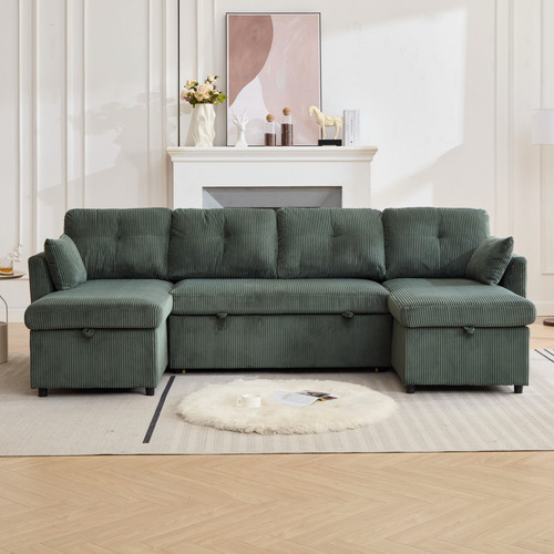 Fontana 4 Seater Pull Out Sofa Bed with Chaise