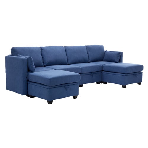Juno 6 Seater Modular Sofa Set with Ottoman