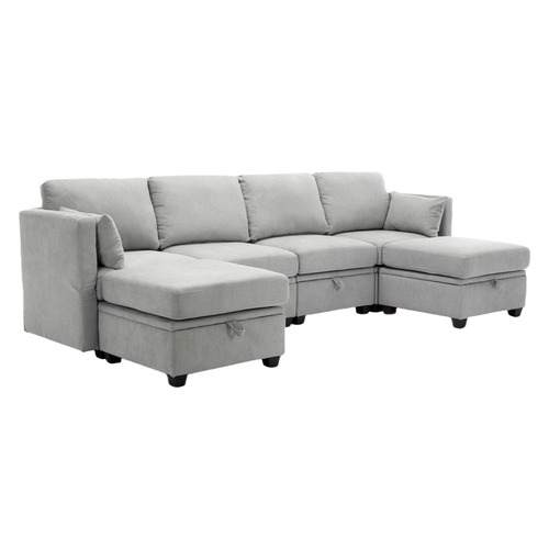 Juno 6 Seater Modular Sofa Set with Ottoman